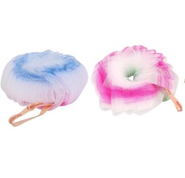MiDazzle Luxury Bathing Spinner Loofah Sponge Scrubber Exfoliator for High Lather Cleansing (Pack Of 2)