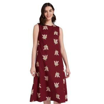 Amazon Brand - Eden & Ivy Women's Cotton A-Line Midi Dress