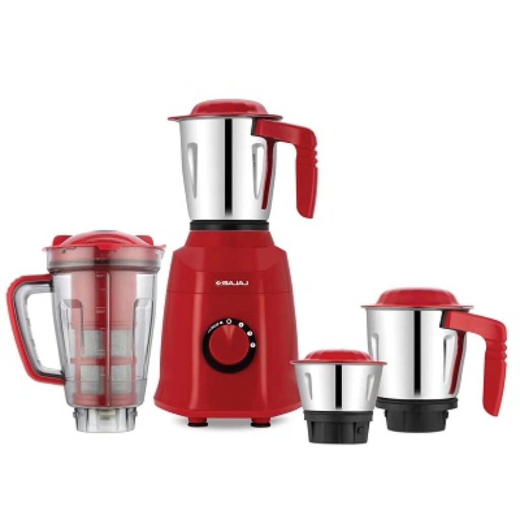 Bajaj Military Series Eclipse 4 Jar 750W Mixer Grinder Red Rage