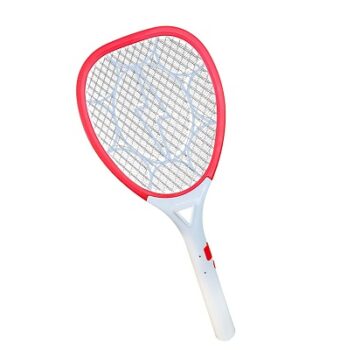 Mr. Right Mosquito Bat (CE Certified) Mosquito Racket Rechargeable with Bright LED | Made in India with 6 Months Warranty (Red)