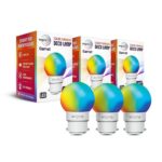 wipro Deco 0.5W Led Bulb, Multicolour (Pack of 3), b22