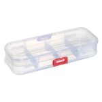Storite Clear Pencil case Box for Kids,Double Deck Plastic Large Capacity Pen Case Organizer,