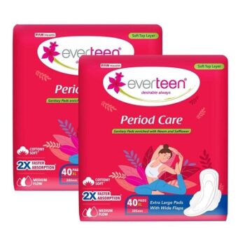 everteen Period Care XL Soft 40 Sanitary Pads Enriched with Neem