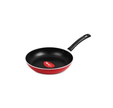 Pigeon by Stovekraft Basics Aluminium Non Stick, Non Induction Base Frypan, 220 mm, Red