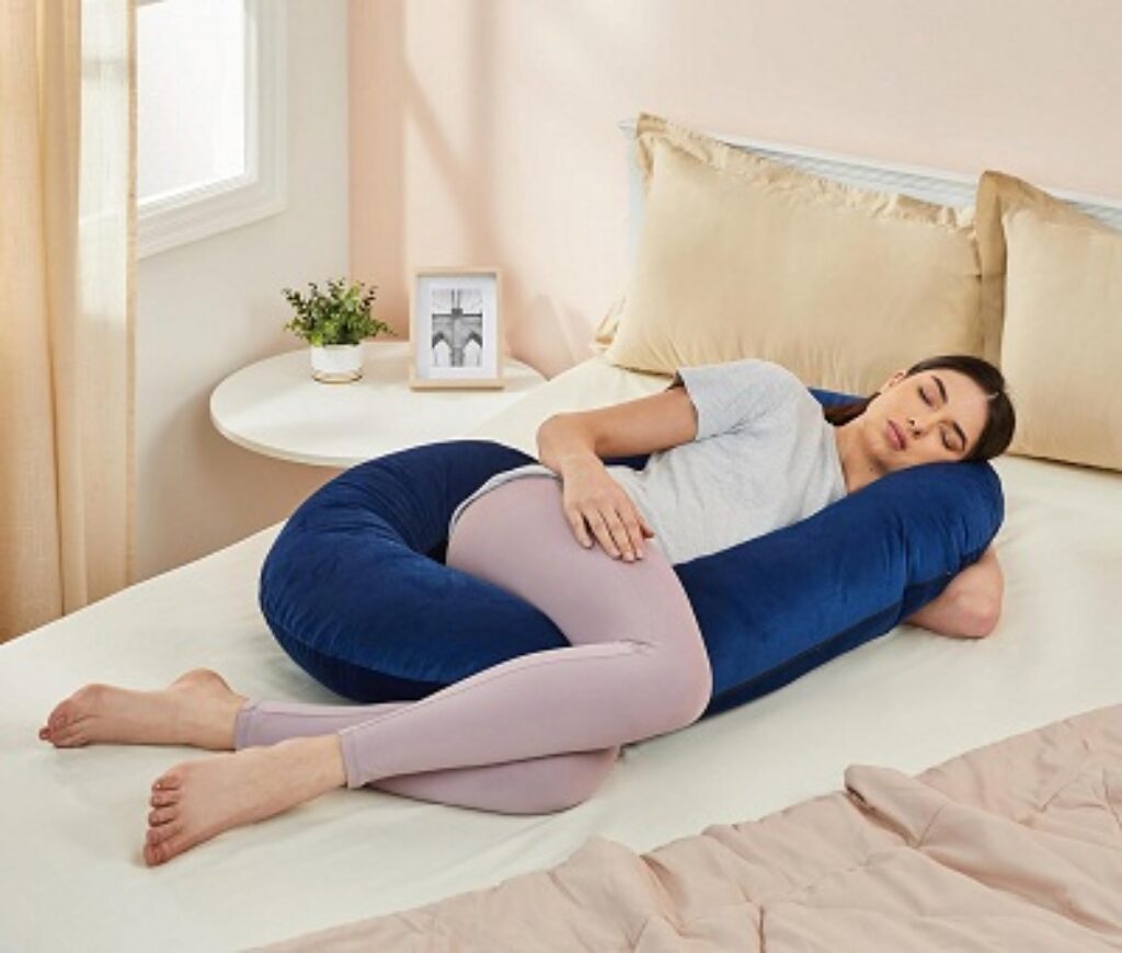 Amazon basics Full Body C-Shaped Pregnancy Pillow for Maternity & Baby Nursing