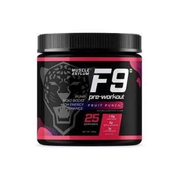 Muscle Asylum F9 Pre-Workout powder 200gm,25 Serving