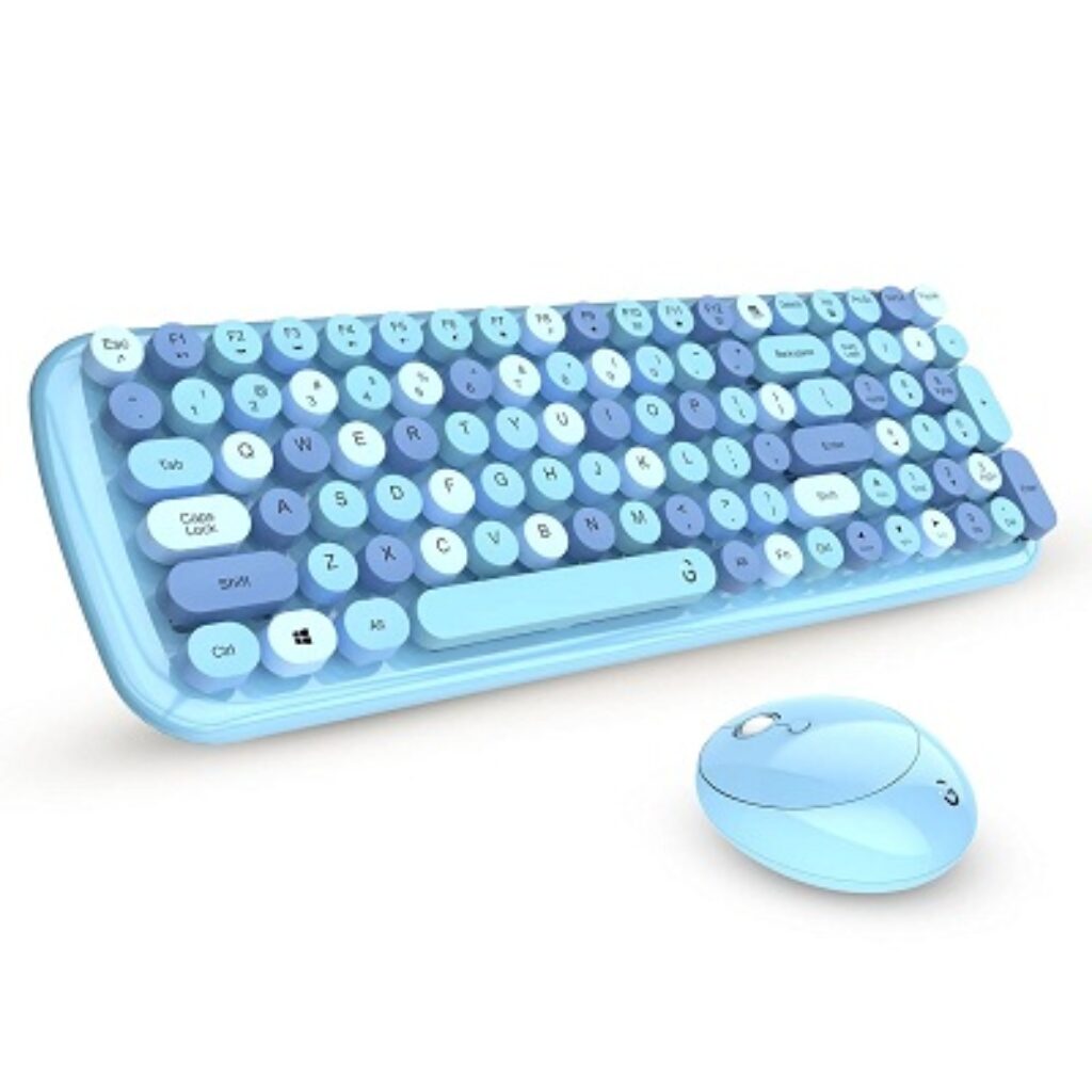 i GEAR KeyBee Retro Typewriter Inspired 2.4GHz Wireless Keyboard with Mouse Combo