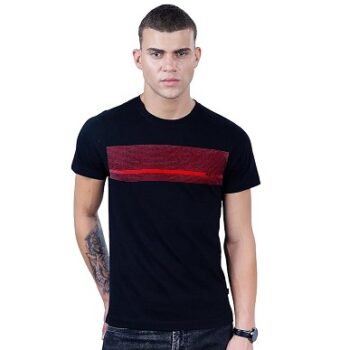 REVOLT Men's Casual Round Neck 100% Cotton T-Shirt - with Graphic Print, Logo Branding