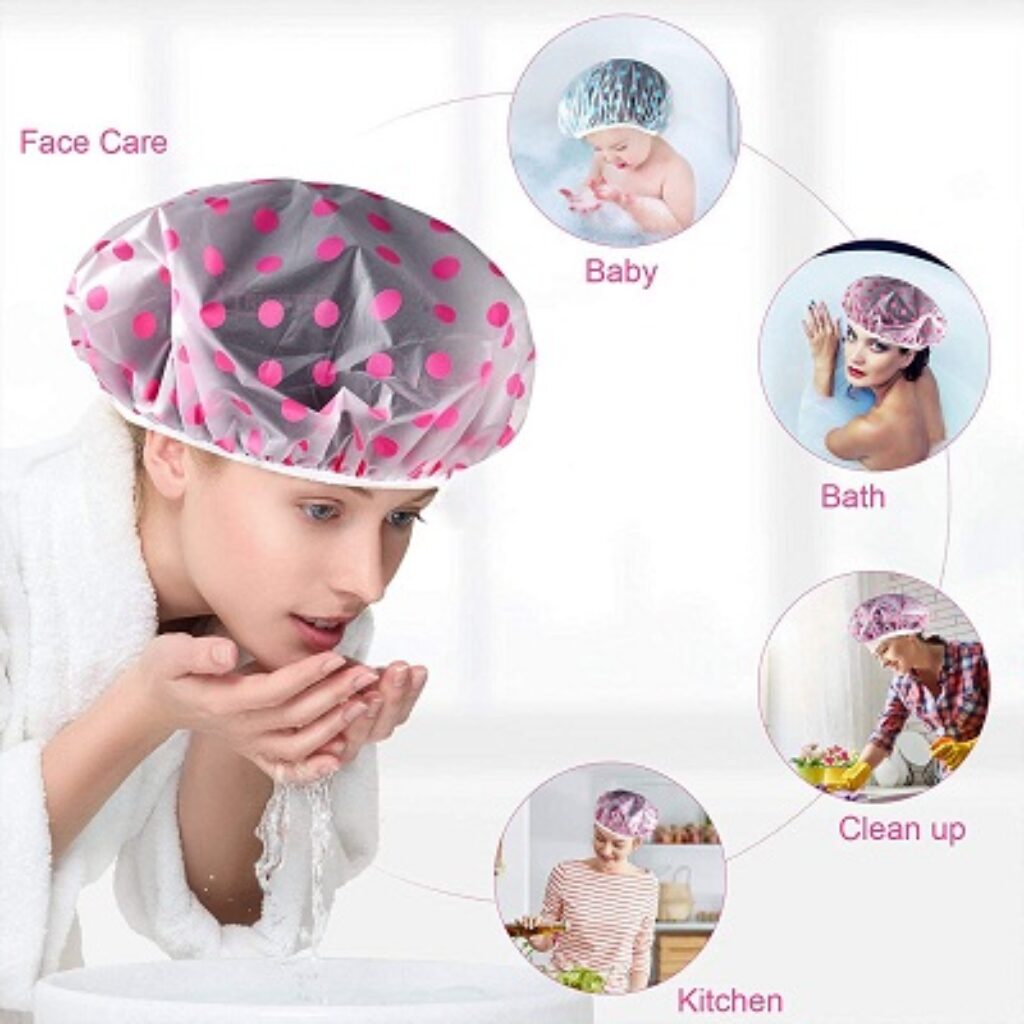 RIXTEC Shower Cap Set of 6 for Women