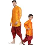 VASTRAMAY Men Cotton Silk Kurta Set