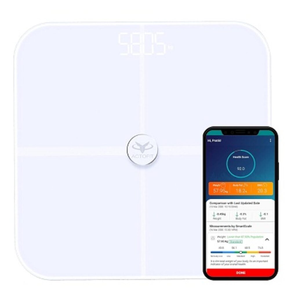 Actofit Body Fat Analyser Smart Scale with Complete Digital Body