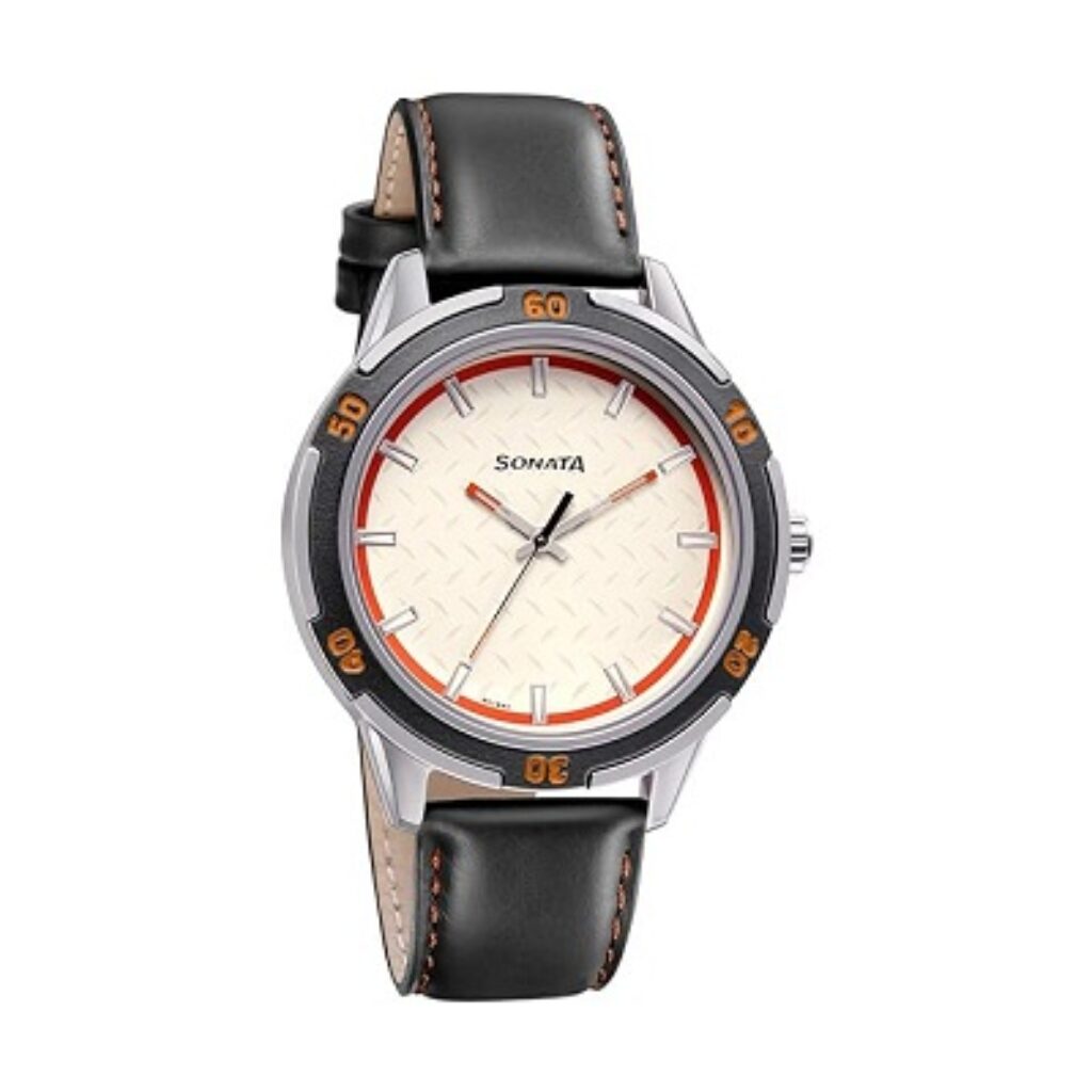 Sonata Nxt Analog White Dial Men's Watch