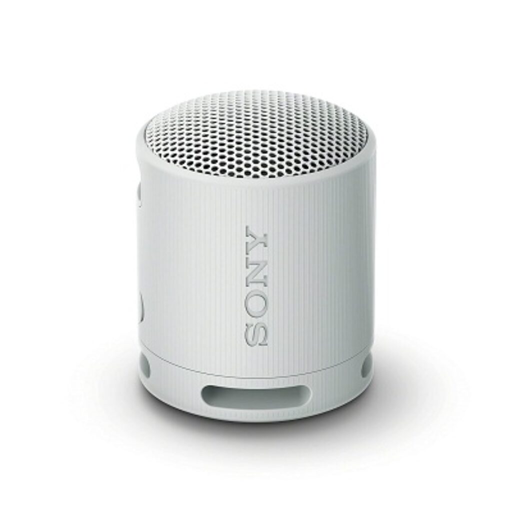 [New]Sony SRS-XB100 Wireless Bluetooth Portable Lightweight Super-Compact Travel Speaker, Extra-Durable IP67 Waterproof & Dustproof, 16 Hrs Batt, Versatile Strap, Extra Bass & Hands-Free Calling-Gray