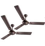 LONGWAY Kiger 1200mm/48 inch High Speed Anti-Dust Ceiling Fan (Smoked Brown Pack of 2)