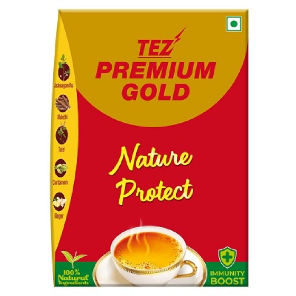 TEZ Premium Gold Nature Protect Assam Black CTC Leaf Tea,500g Box