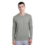 Bewakoof Men's Solid 100% Cotton T-Shirt - Regular Fit, Round Neck, Full Sleeves