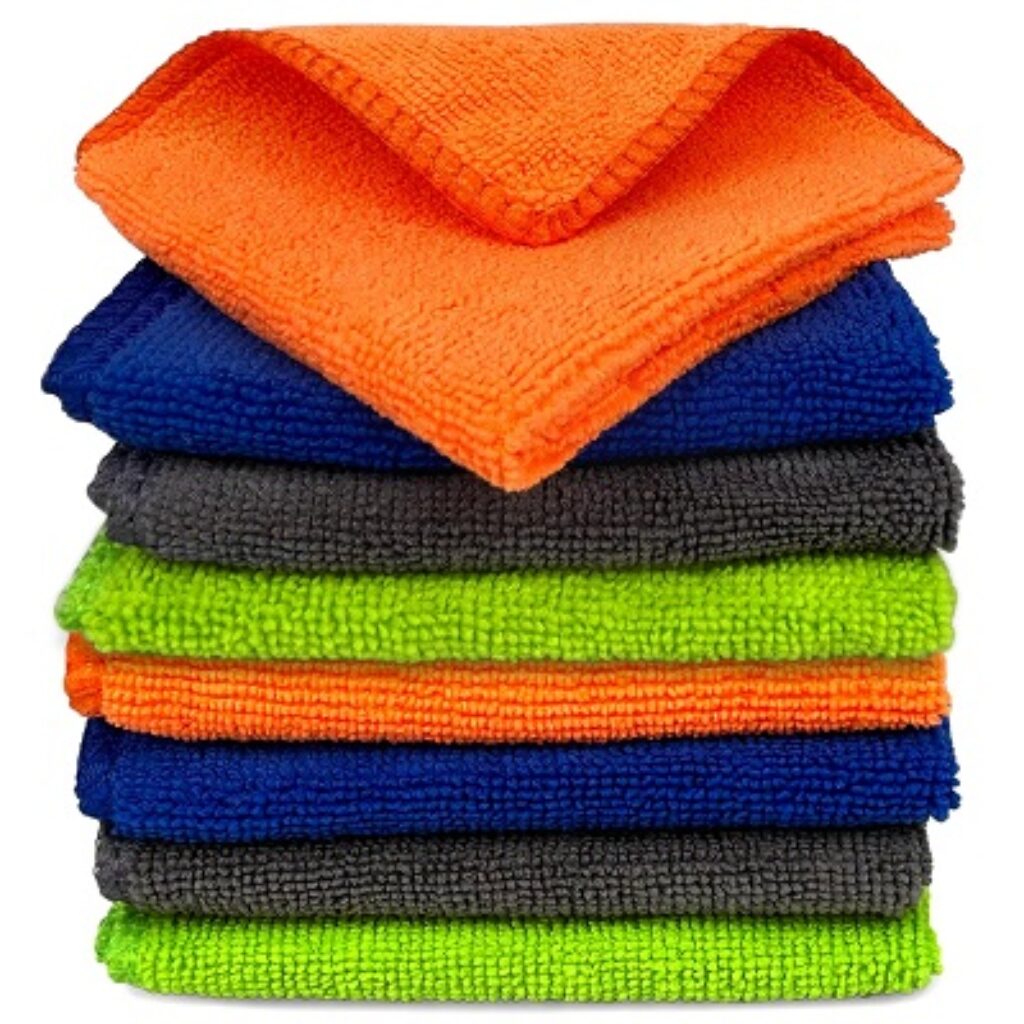 Tukzer Multi-Purpose Microfiber Cloths, Gizga Ultra-Soft Absorbent Lint & Streak-Free Cloth