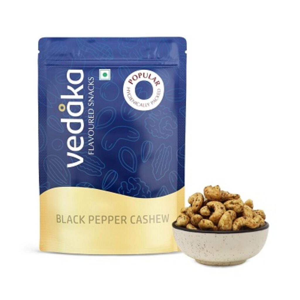 Amazon Brand - Vedaka Black Pepper Flavoured Roasted Cashew