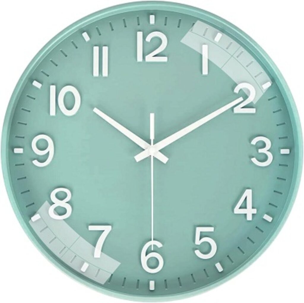 Rylan Wall Clock 12" Silent Quartz Decorative Latest Wall Clock Non-Ticking Classic Clock Battery Operated Round Easy to Read for Room/Home/Kitchen/Bedroom/Office/School,.