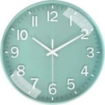 Rylan Wall Clock 12" Silent Quartz Decorative Latest Wall Clock Non-Ticking Classic Clock Battery Operated Round Easy to Read for Room/Home/Kitchen/Bedroom/Office/School,.