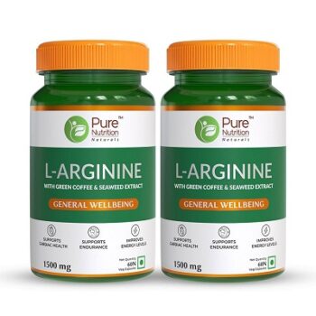 Pure Nutrition L-Arginine 1500mg Supplement with Green Coffee