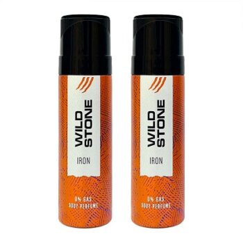 Wild Stone Iron No Gas Deo For Men - 120 ML, Long lasting perfume Body Spray | Deo Combo Pack