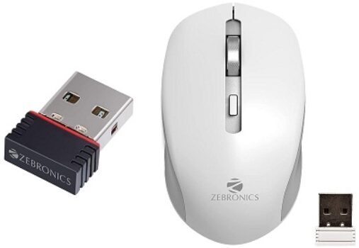 ZEBRONICS Zeb-Jaguar Wireless Mouse, 2.4GHz with USB Nano Receiver