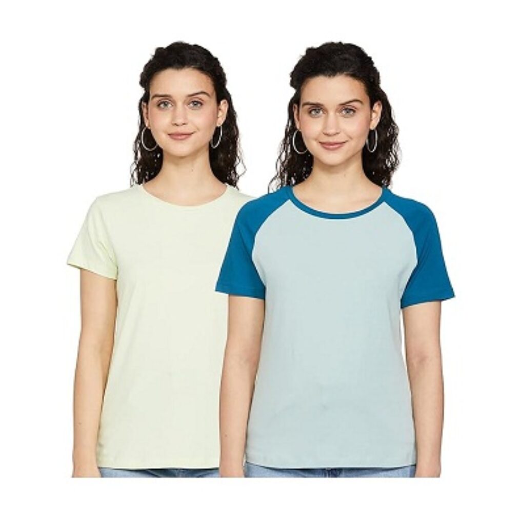 Amazon Brand - Symbol Women's Regular Fit T-Shirt (Pack of 2)