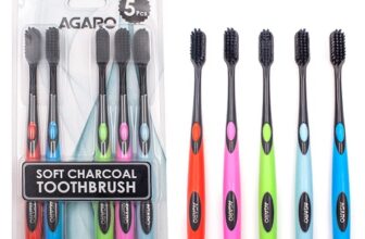 AGARO Charcoal Manual Toothbrush, Gentle Soft