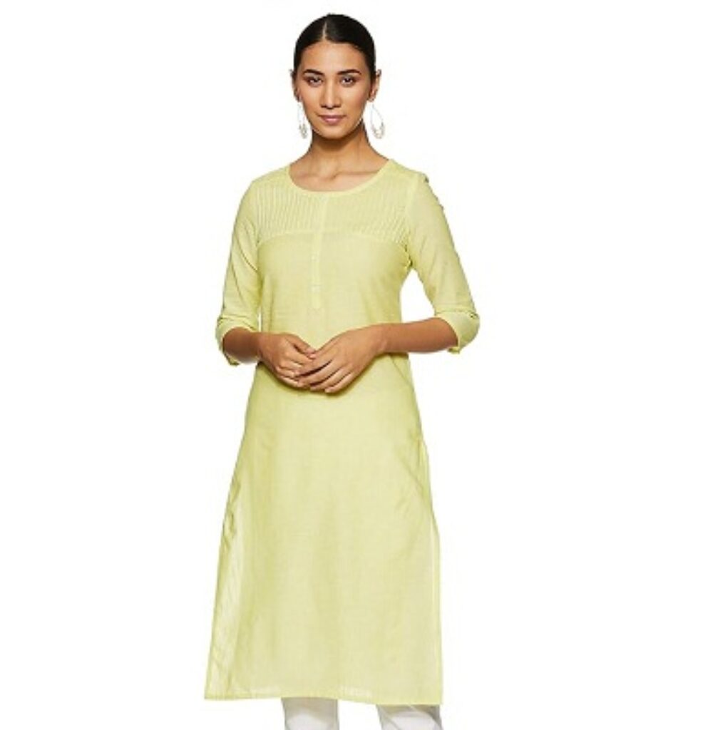 Aurelia Women's Cotton Straight Kurta