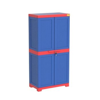 National Planet Power Medium Plastic Storage Cabinet,Red&Blue