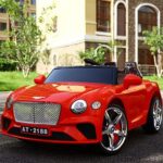 Brunte Kids Bentley Battery Operated Ride On Car with Dual Battery (Red)