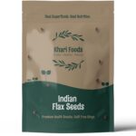 Khari Foods Organic Indian Flax Seeds, High in Omega 3 & Anti-oxidants, Helps Fat Loss (250g)