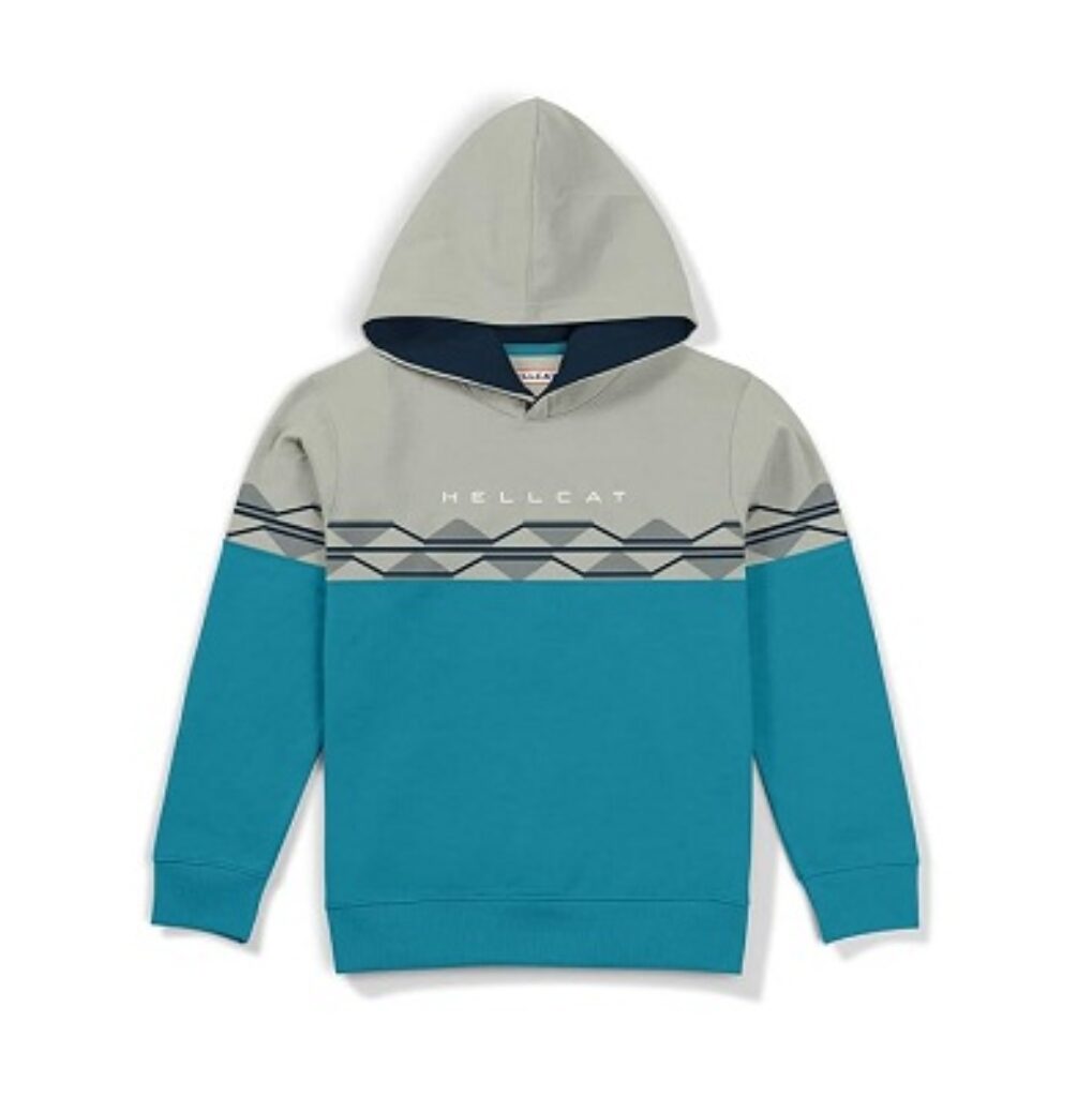 HELLCAT Boys Regular Fit Fulsleeve Hooded Sweatshirt with Rib