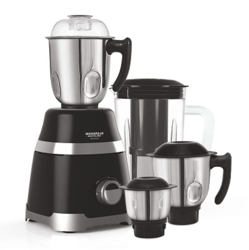 Maharaja Whiteline Ultramax Elite Mixer Grinder, 750W, 4 Jars, Black, Standard