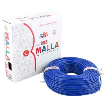 MALLA Copper Wire with Triple Layer PVC Coating, Single Core Flexible Electric Cable