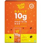 Yogabar Mocha Brownie 10g Protein Bars [Pack of 6], Protein Blend & Premium Whey, 100% Veg, Rich Protein Bar with Dates, Vitamins, Fiber, Energy &...