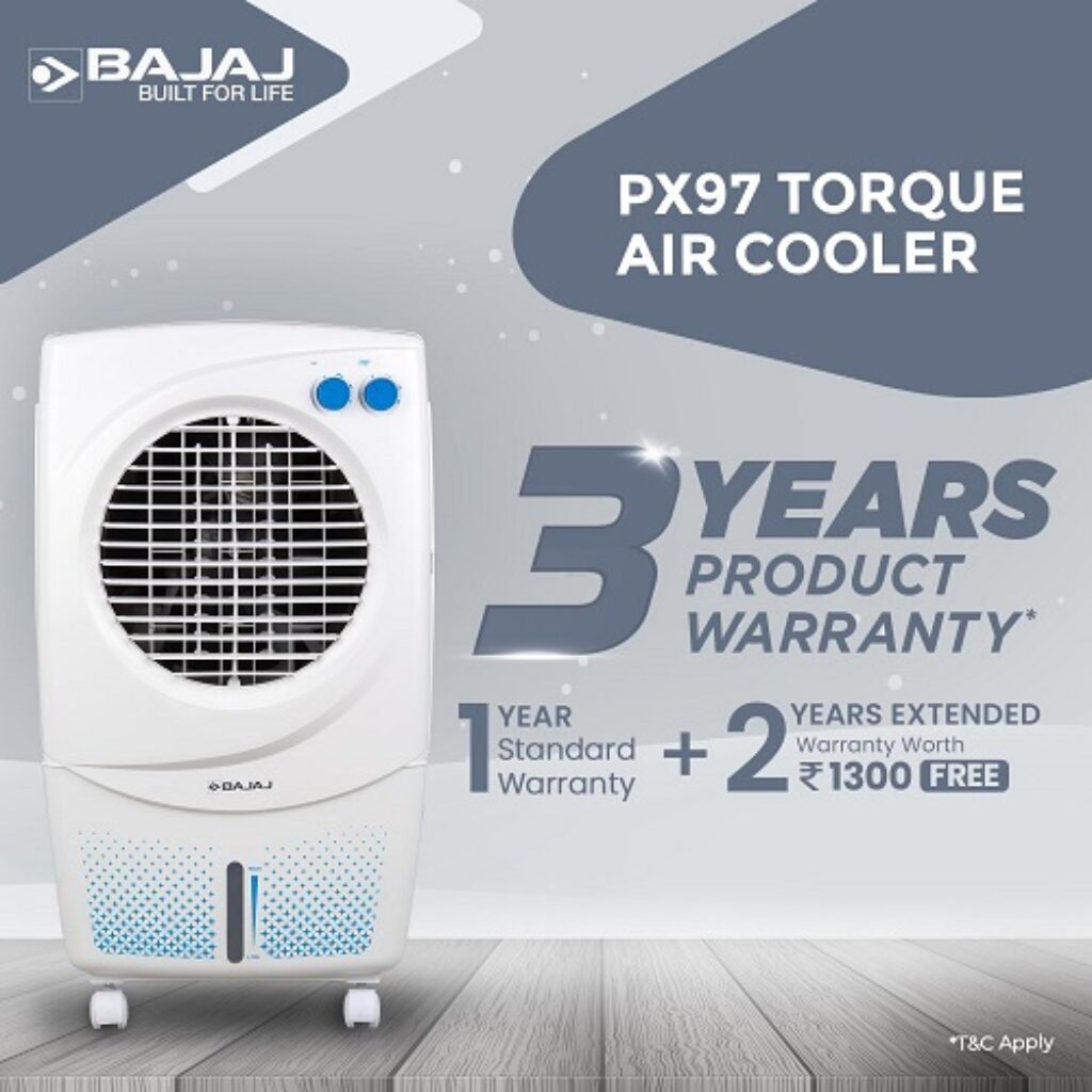 Bajaj PX97 Torque New 36L Personal Air Cooler For Room