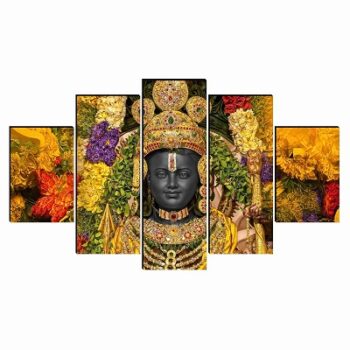 SAF Ram lalla ayodhya model Paintings for Wall Decoration - Set Of Five