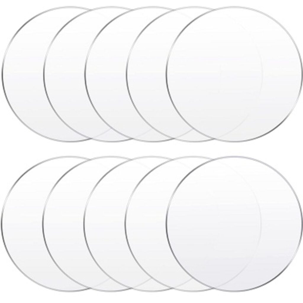 10 Pieces Clear Acrylic Circle Sheet Acrylic Round Disc Acrylic Circle Blank Plastic