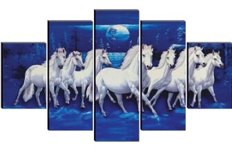 SAF Set Of 5 Wall Painting With Frame For Home Decoration