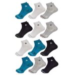 SJeware 12 Pairs Solid Ankle Socks for Men