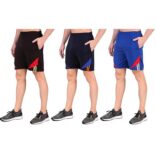 MRD Best Men's Sports Shorts with Zipper Pockets for Summers Free Size (MSHBLK_Combo)