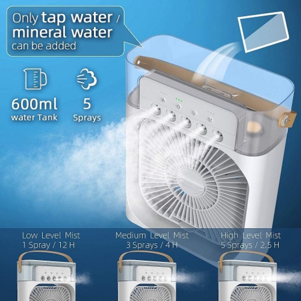 Vivatra Portable-Ac-Mini-Cooler-Fan-for-Room-Cooling-Rechargeable