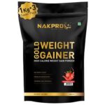 NAKPRO GOLD WEIGHT GAINER | High Carbs & High Calorie | 12g Protein, 80g Carbs