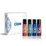 Wild Stone CODE Mini Pack with Iridium, Titanium, Steel and Copper Body Perfume Gift Set for Men, Pack of 4 (40ml each)
