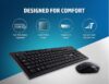 HP USB Wireless Spill Resistance Keyboard and Mouse Set with 10m Working Range 2.4G Wireless Technology