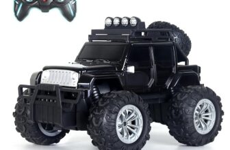 Popsugar Off Roader Rechargeable Remote Control Monster Truck with 2 Speeds and 4 Headlight Modes